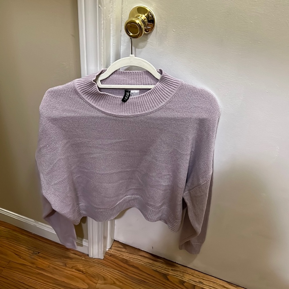 purple sweater divided by h&m
